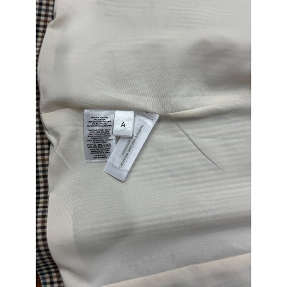 NEW LOFT 16 Plaid Check Blazer Jacket Brown Blue Single Button Lined Workwear - Picture 11 of 16